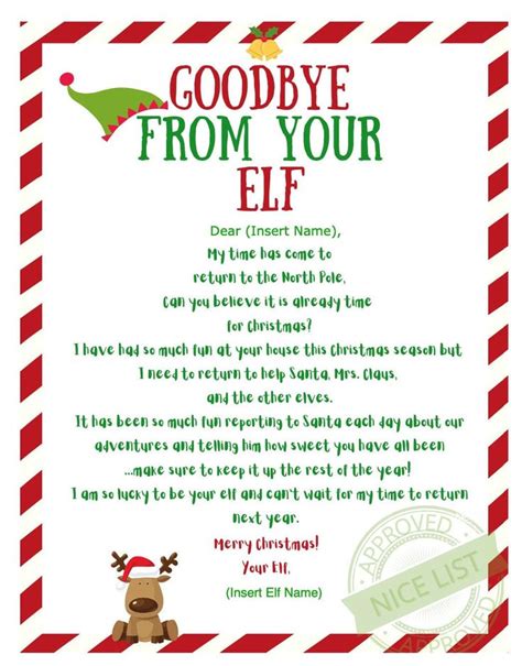 Goodbye Letters From Elf on Shelf - Etsy