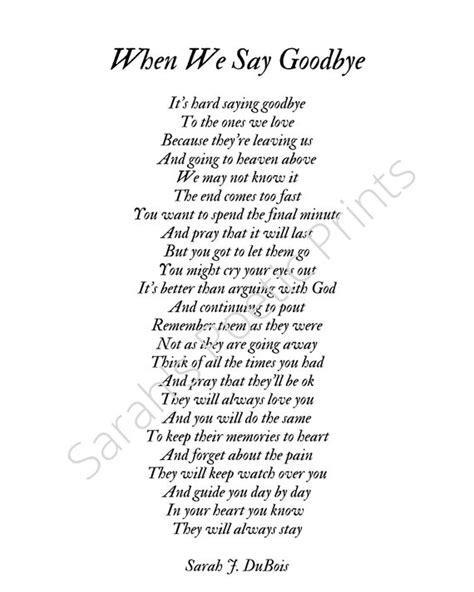 Goodbye Poems - Poem Searcher