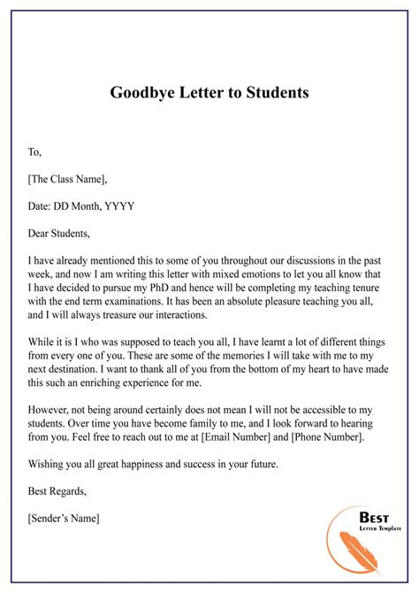 I am writing to say goodbye. You have been a great teacher and a mentor. It is not only academics that you have taught me. You have even taught me the ways of life and the discipline that comes along. I will miss you and hope you will always remember me as I will never be able to let go of you. Thank you for always being there to guide me.