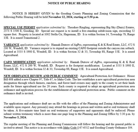 Gooding county planning and zoning.  Create a Website Account - Manage notification ...