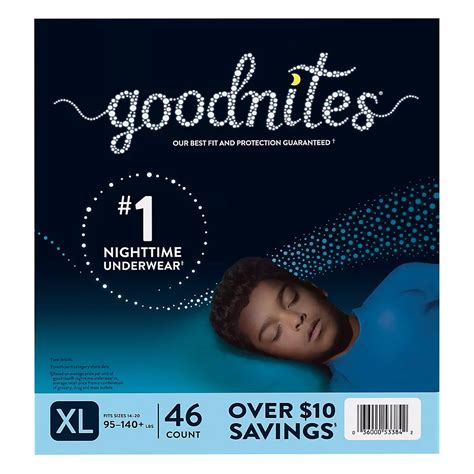 Goodnites Overnight Underwear for Boys - BJs WholeSale Club