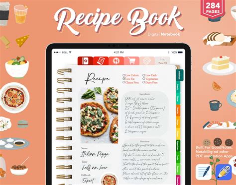 Goodnotes Recipe Template