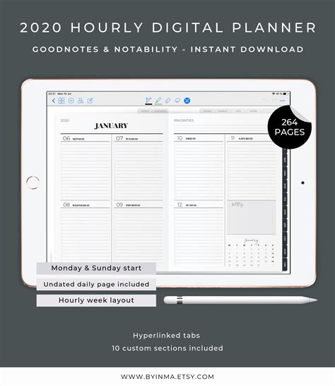 Goodnotes planner template graphinput
