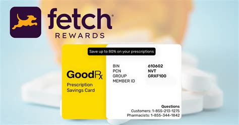 Goodrx fetch rewards. If you fill prescriptions through GoodRx, that earns Fetch points too. Fetch Reward Points are usually worth $1 per 1,000 points. So once you earn 5,000 points, you can redeem them for a $5 gift card. 