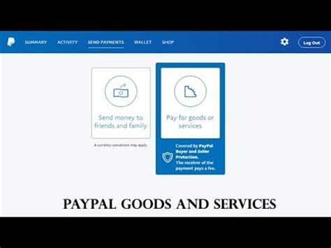 Goods and services paypal. Sending and Receiving Money. When you send money (initiated from the "Friends and Family" tab of the "Send Money" flow) to, or receive money into your PayPal account from, friends and family without making an underlying donation or commercial transaction (that is, the payment is not for the purchase of goods or services or for making any other … 