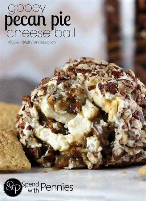 Gooey Pecan Pie Cheese Ball Appetizers & Snacks