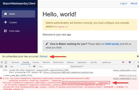 Google Auth error getting access token in Blazor