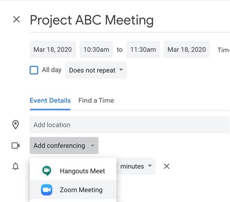 Google Calendar Add Zoom Meeting