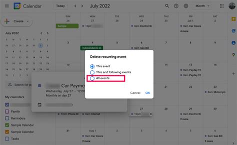 Google Calendar Remove