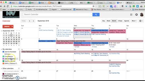 Google Calendar Student Tutorial YouTube