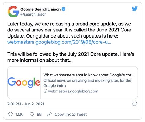Google Core Update June 2021 The Summer of Google Updates SISTRIX