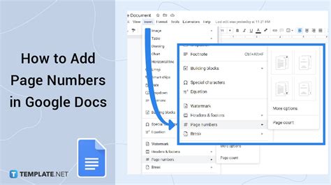 Google Docs: How to add page numbers to your document