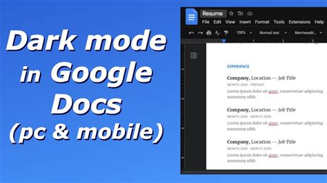 Google Docs Dark Mode - PC Guide