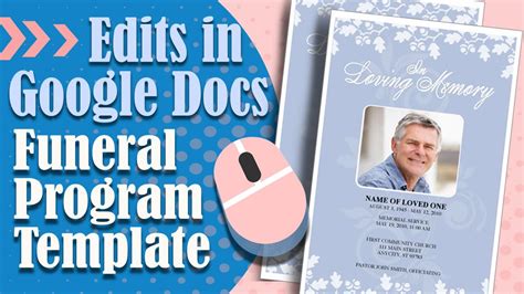 Google Docs Funeral Program Template The Funeral Program Site YouTube