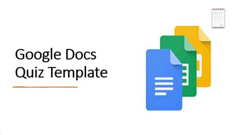 Google Docs Quiz Template