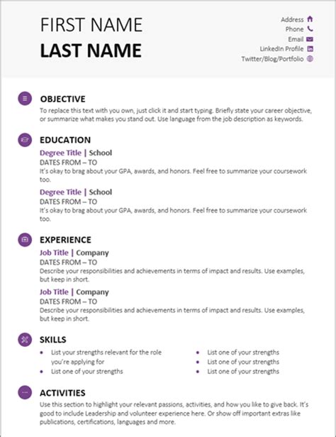 Google Docs Resume Template Google Docs CV Template Google Etsy