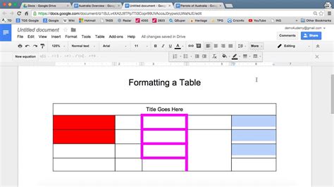 Google Docs Table Formatting YouTube