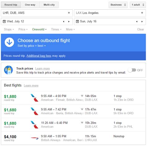 Google Flights Tutorial Always Fly Business