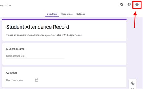 Google Forms Attendance Template