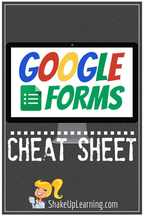Google Forms Cheat Sheet Teaching technology, School technology