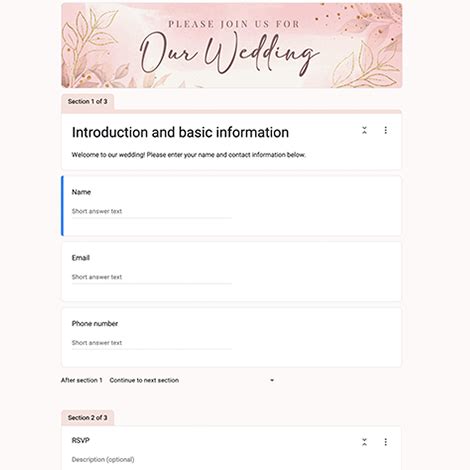 Google Forms Invitation Templates