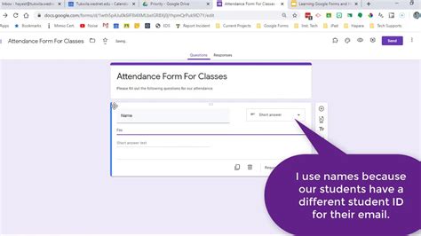 Google Forms Making an Attendance Form YouTube