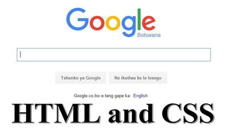 Google Homepage Using HTML & CSS Web Development Tutorial The