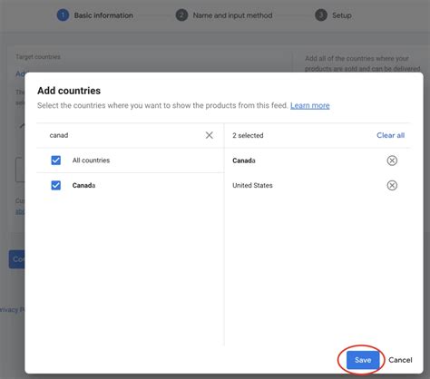 Google Merchant Center Template