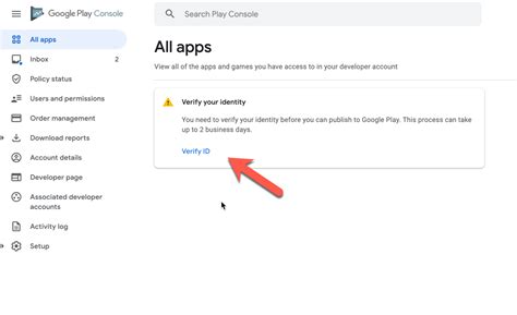 Google Play Console Developer Account Id