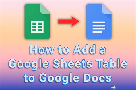 Google Scripts: Adding Sheets Table to Google Doc