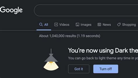 Google Search Gets Dark Mode on Desktop