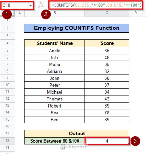 Google Sheets If Between Two Numbers