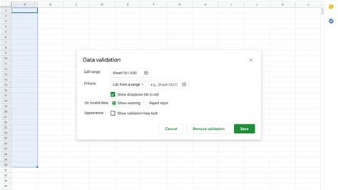 Google Sheets Limit Cell Entry YouTube