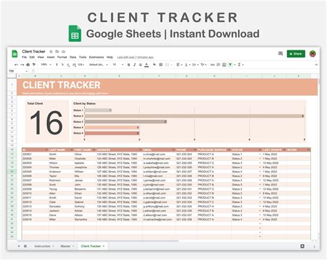 Google Sheets Quote Template and Tracker Client Directory Etsy