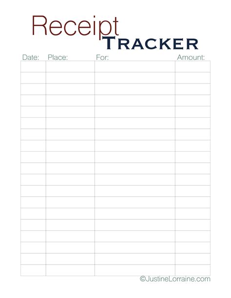 Google Sheets Receipt Tracker Template