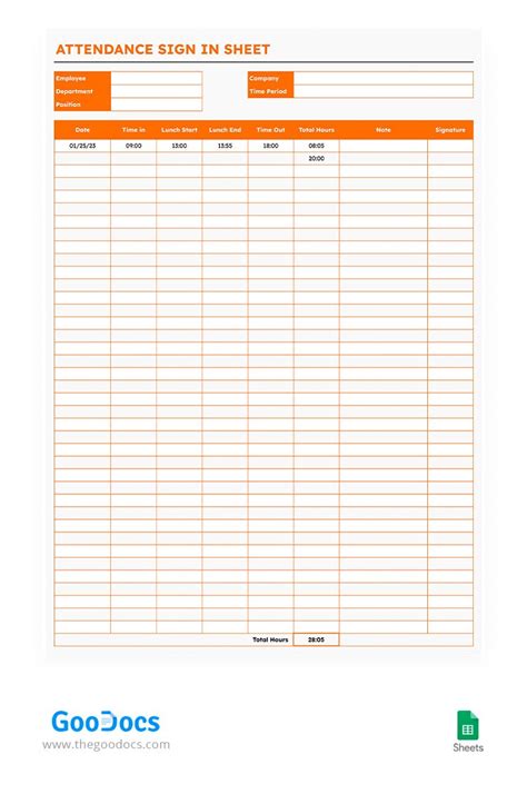 Google Sign In Sheet Template Access google sheets with a free google