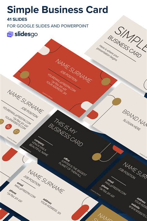 Google Slides Business Card Template