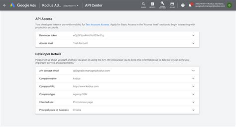 Google ads api developer token.  Each developer token is assigned an acce...