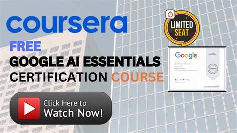 Google ai essentials coursera.  Ready to move beyond the buzz and see ...