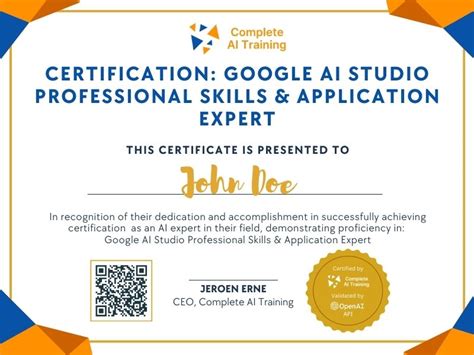 Google ai professional certification.  It's a beginner friendly progra...