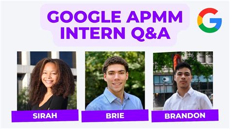 Google apmm internship.  For example, the folks on the About the Opportunity The Google Ass...