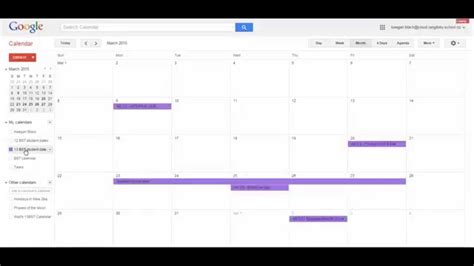 Google calendar tutorial for students YouTube