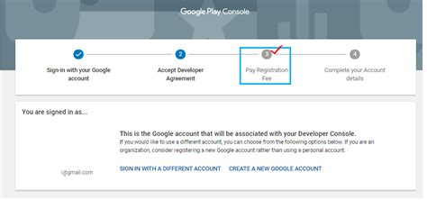 Google developer account.  Developer account registration payment metho...