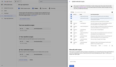 Google developer console oauth. 0 à partir de Google API Console. 0 scopes tha...