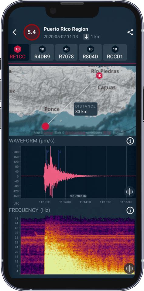 Google earth.  Explore seismic data and real-time ground motion from gl...