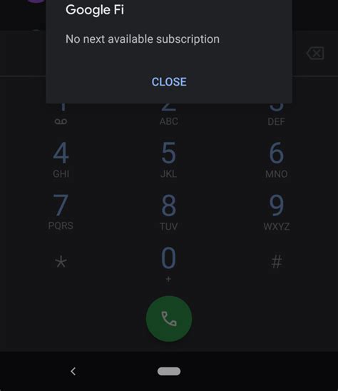 The app provides dialer codes for switching betwe
