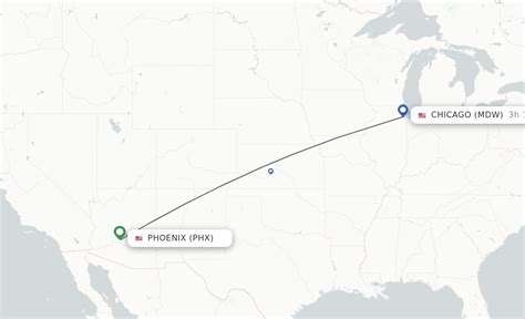 How many direct flights are available from CHI to PHX? A. There are a total of 1753 direct flights from Chicago to Phoenix. For travelers seeking convenience and shorter travel times, this data is important when choosing flight options..