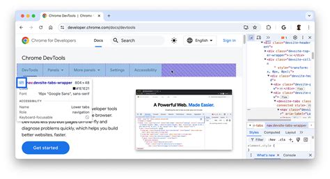Google inspect tool.  --- Features: - Different mode to inspect element: by element ...