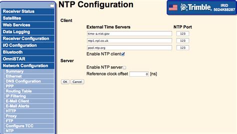 The servers in the pool are managed by Measurement Standards Laboratory. Using a pool ensures NTP clients should always be able to obtain an NTP server, with a fixed IP address, while allowing Time Standards staff to take individual servers offline if necessary. The MSL NTP servers are synchronised using a 1 pulse per second signal to the New ...