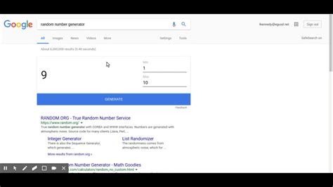 Google number generator. Number generator will provide a random number between the two numbers of your choice. A random number generator is a handy tool to get a number out of a desired range. You can also use it to generate … 